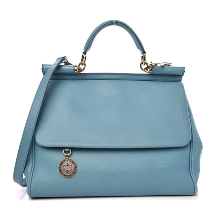 Dolce & Gabbana Dauphine Large Miss Sicily Satchel Light Blue 1 of 14