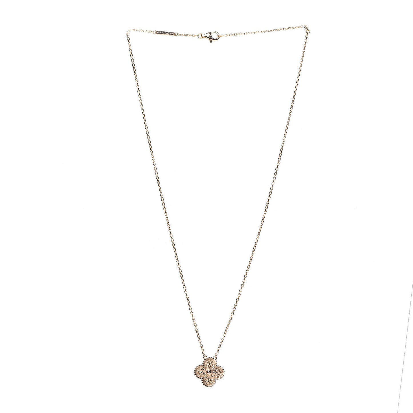 18K Rose Gold Vintage Alhambra Pendant Necklace
