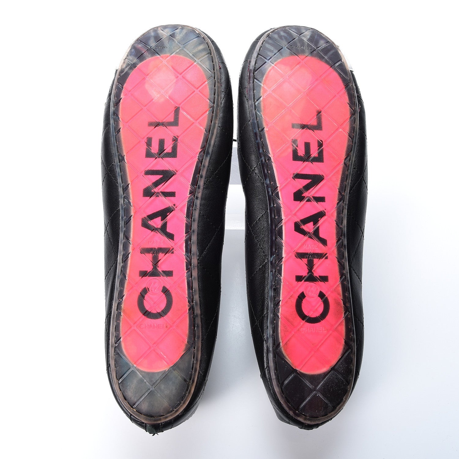 Chanel Lambskin Quilted Cambon Ballerina Flats 42 Black 6 of 11