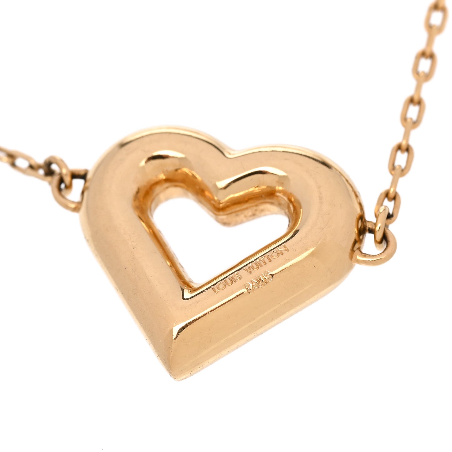 Metal LV And Me Heart Bracelet Gold