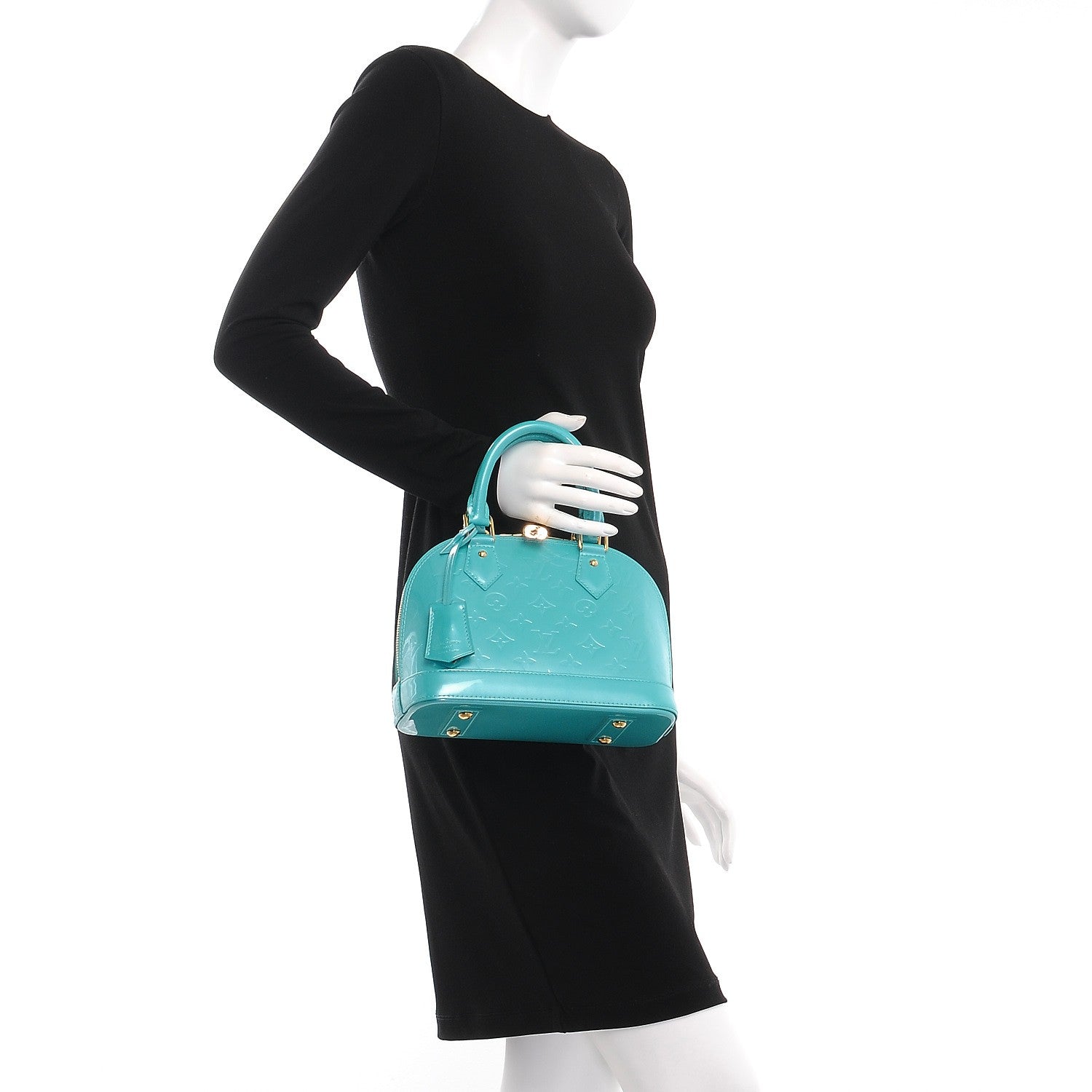 Louis Vuitton Vernis Alma BB Blue Lagon 3 of 8