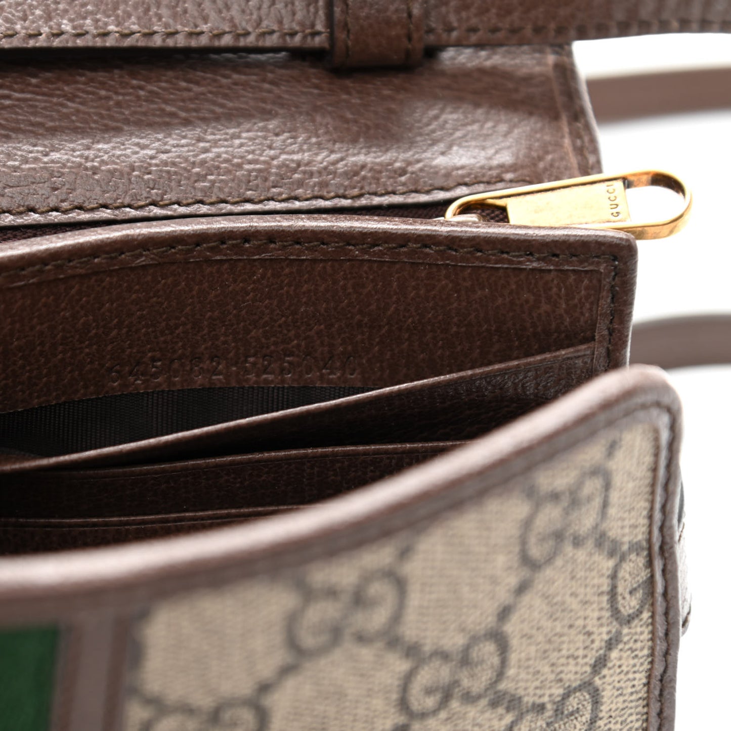 GG Supreme Monogram Web Ophidia Crossbody Wallet Beige New Acero