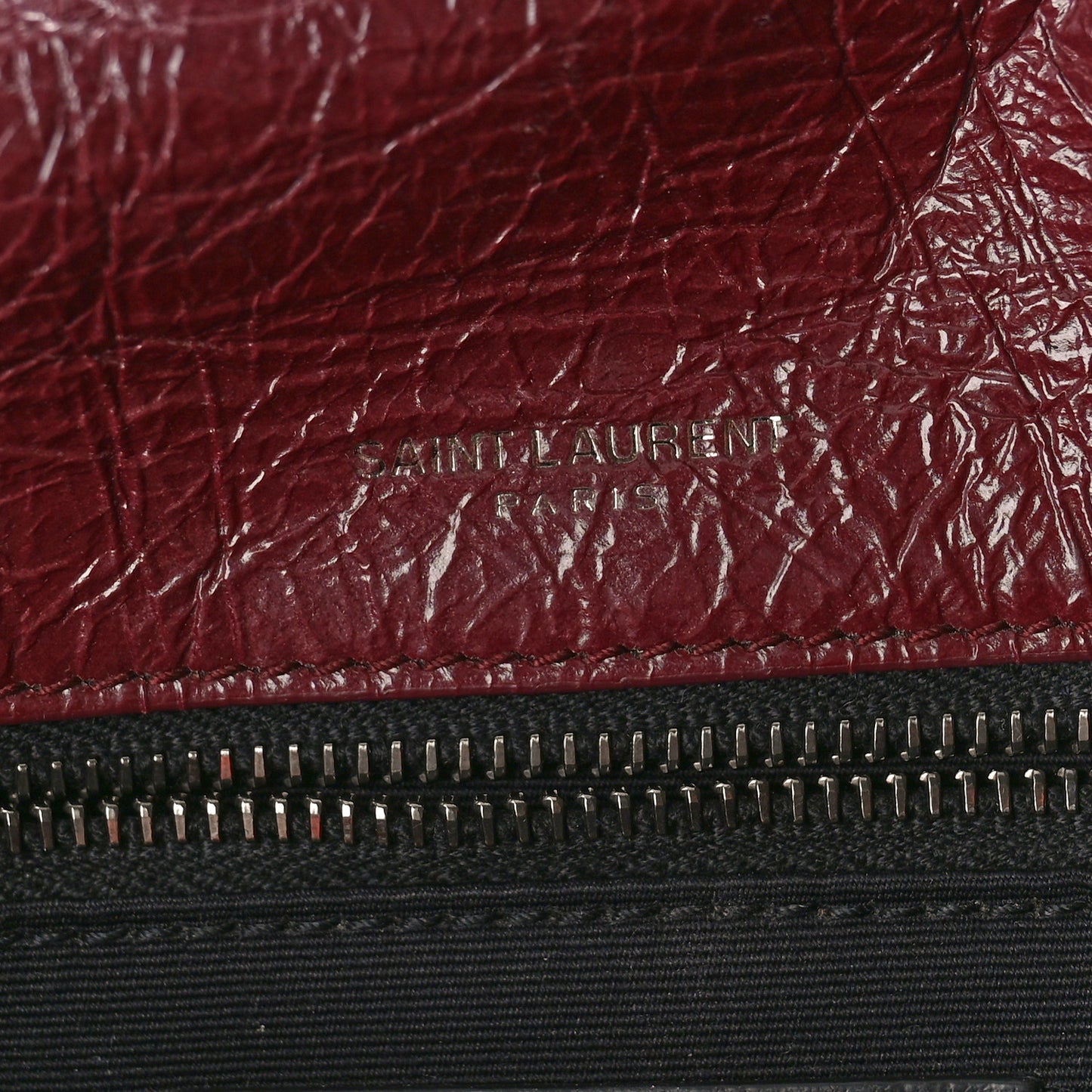 Crinkled Calfskin Matelasse Monogram Medium Niki Chain Satchel Rouge Legion