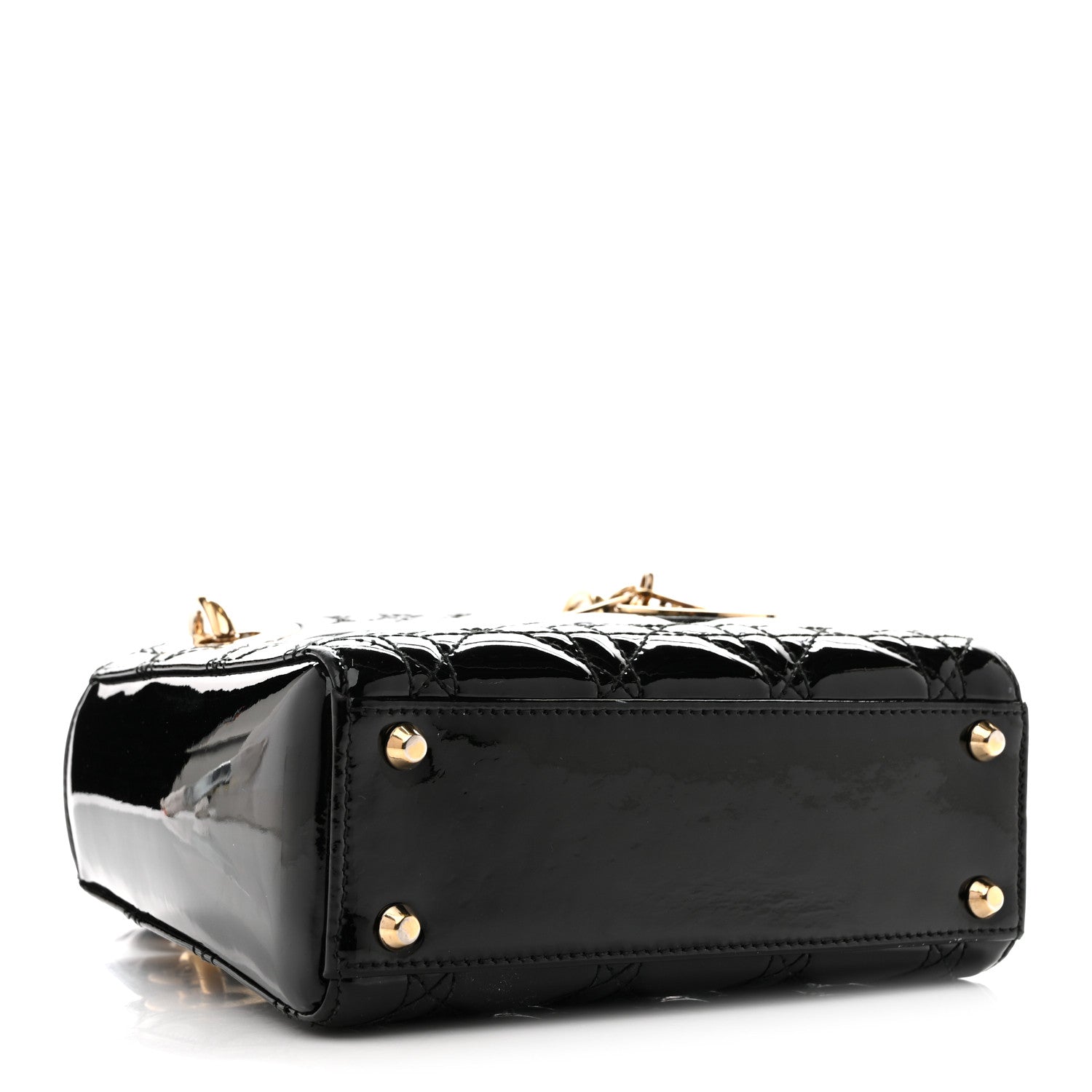 Christian Dior Patent Cannage Mini Lady Dior Black 4 of 13