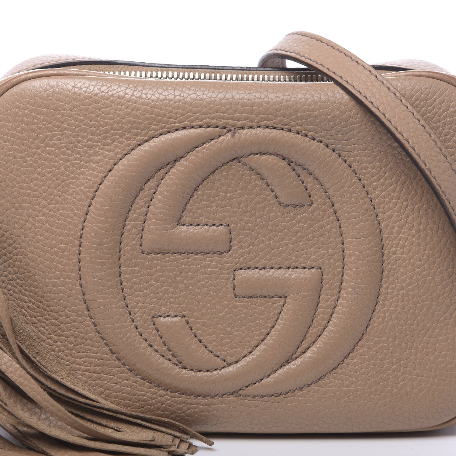 Gucci Pebbled Calfskin Small Soho Disco Bag Camelia 19 of 19