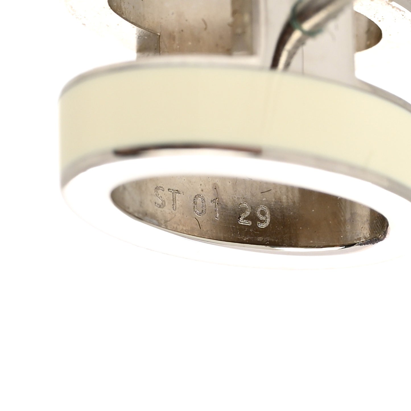 Palladium Lacquered Mini Pop H Earrings White