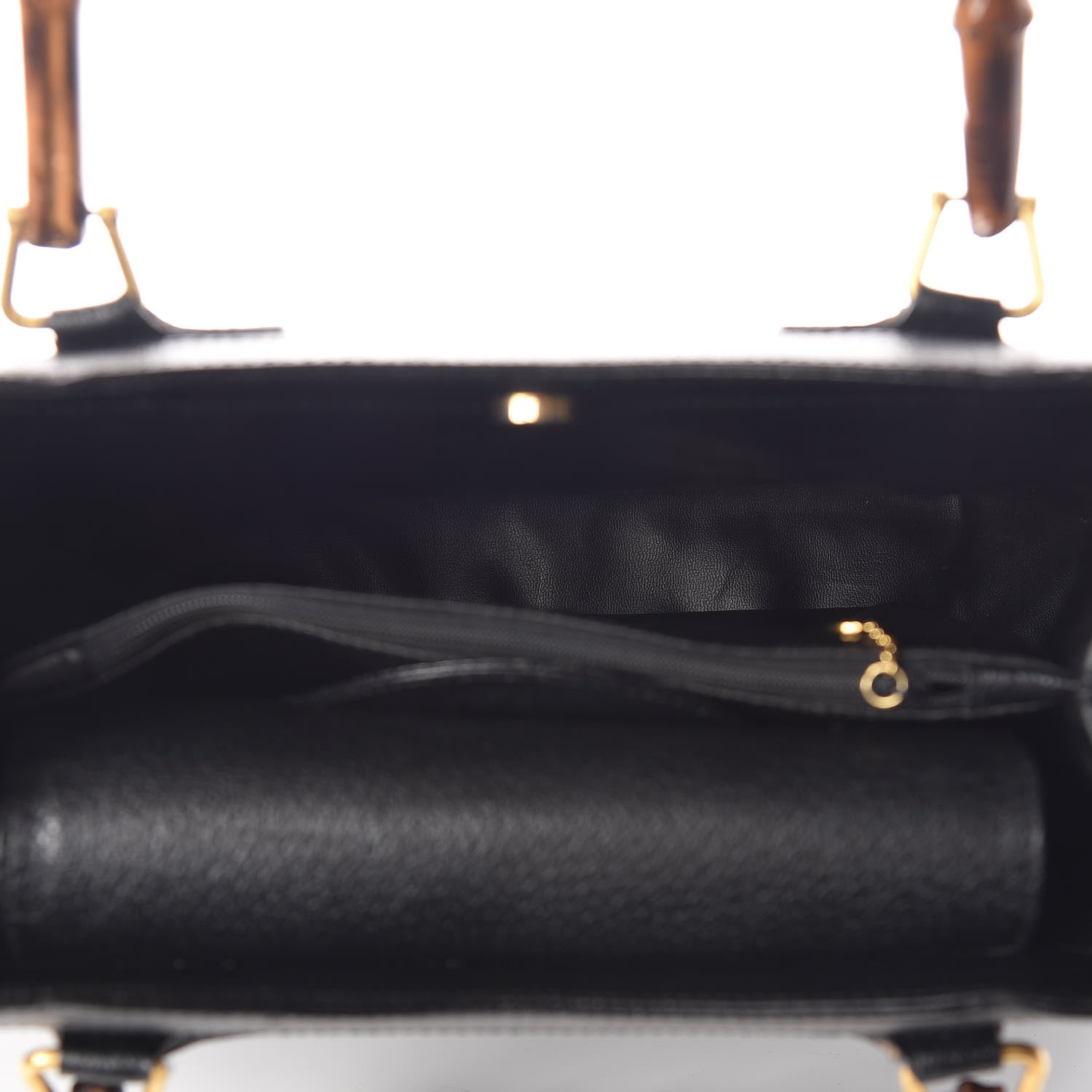 Gucci Calfskin Bamboo Top Handle Tote Black 6 of 18