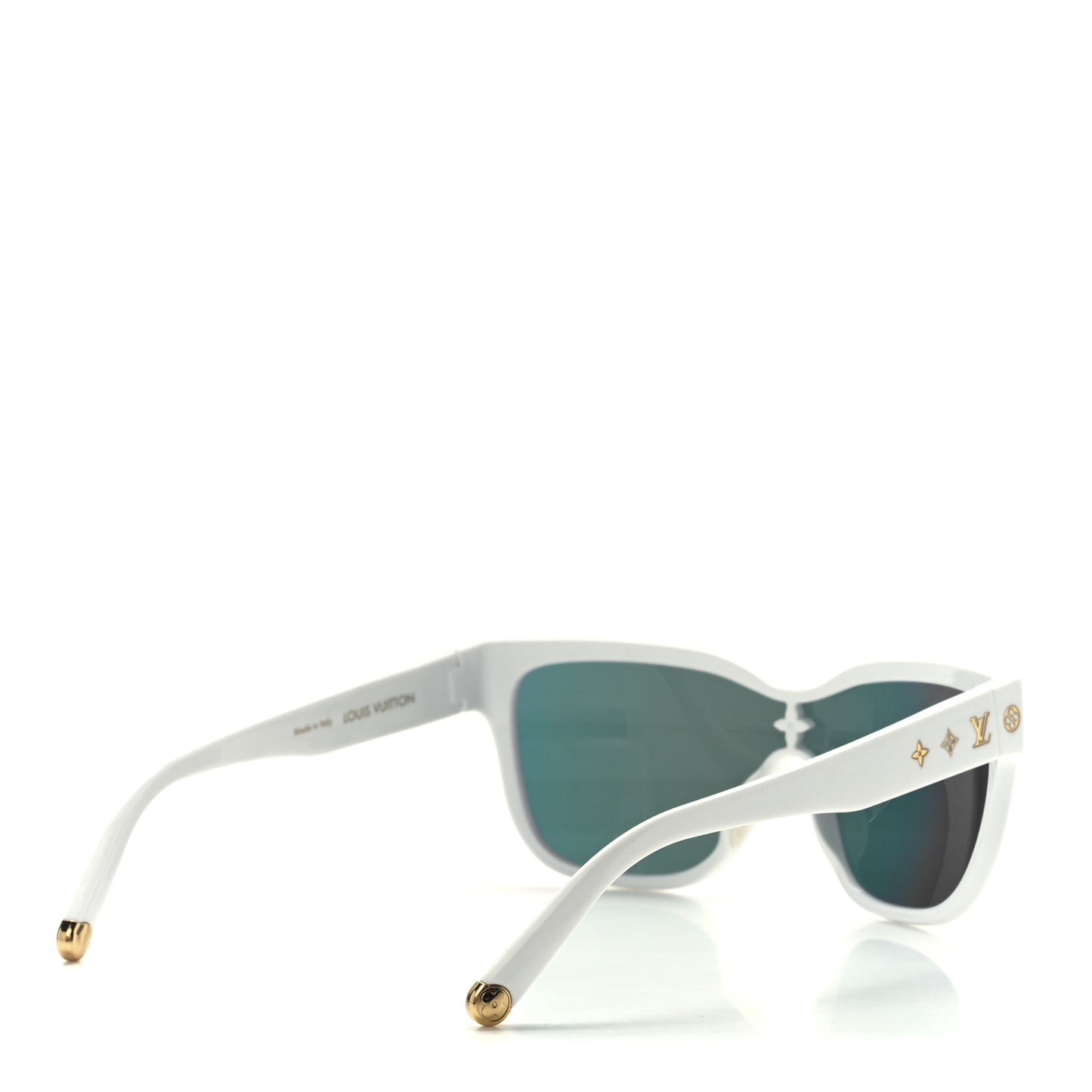 Nylon LV Shadow Square Sunglasses Z1845U White