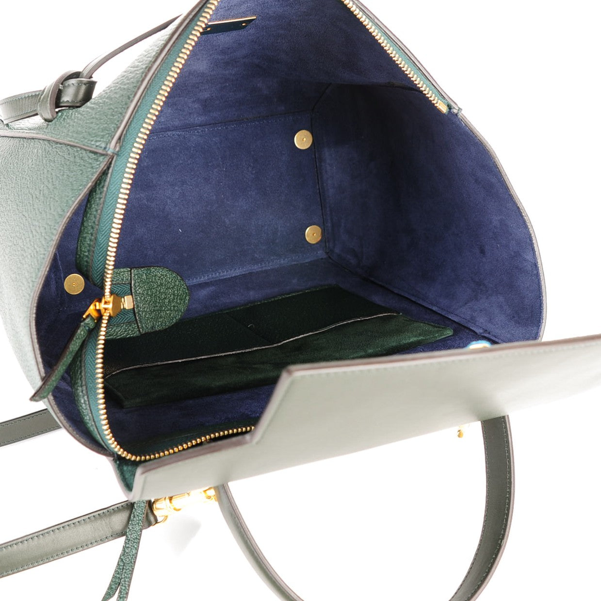 Goatskin Smooth Calfskin Mini Belt Bag Dark Green