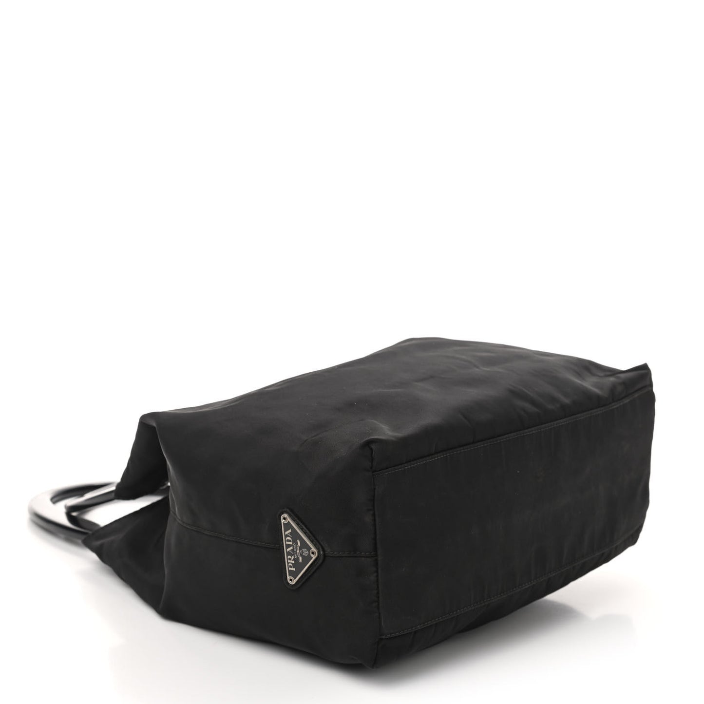 Tessuto Nylon Top Handle Bag Black