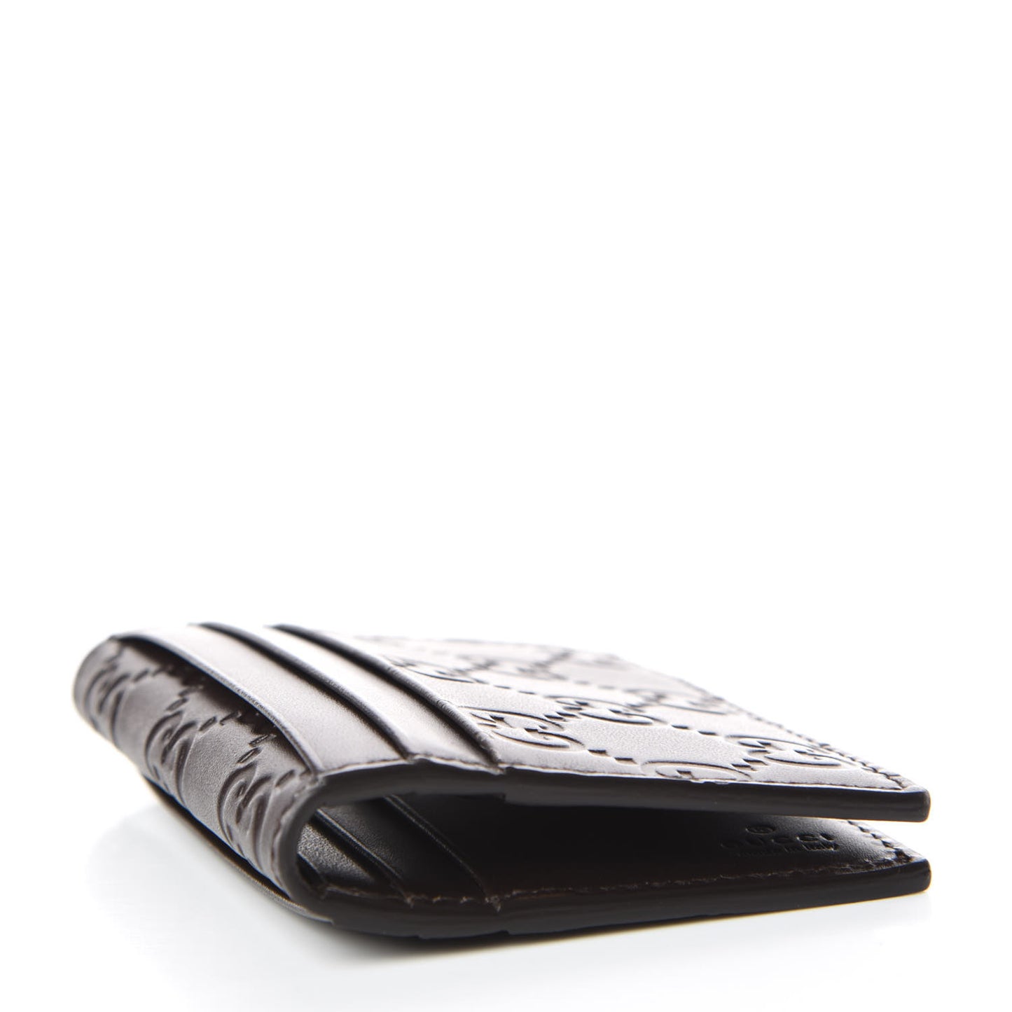 Guccissima Card Case Brown