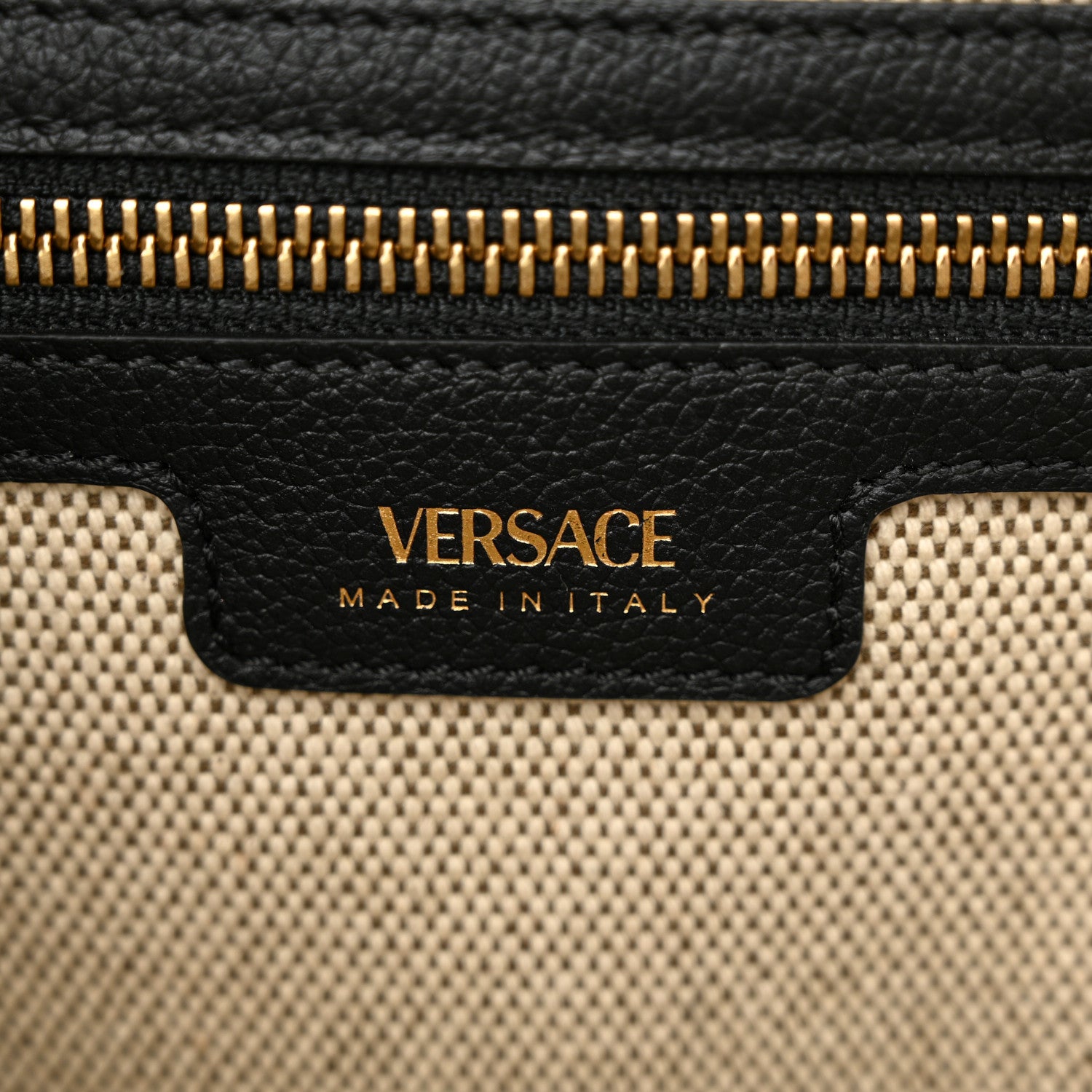 Versace Canvas Calfskin La Medusa Tote Bag Beige 6 of 11