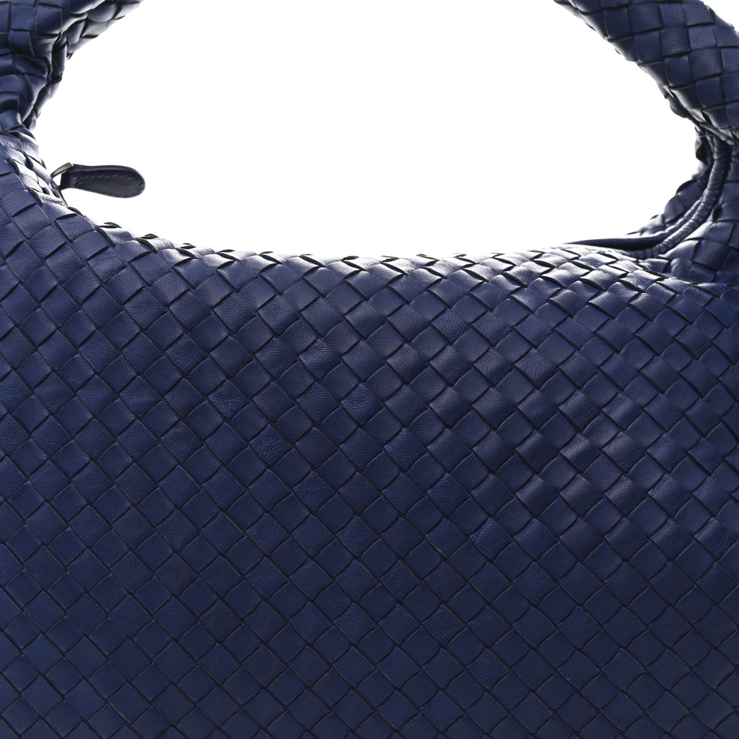 Nappa Intrecciato Large Veneta Hobo Baltic Blue
