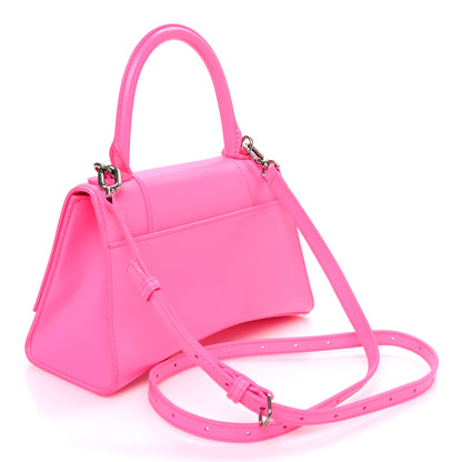 Balenciaga Shiny Box Calfskin Small Hourglass Top Handle Bag Acid Fuchsia 3 of 13