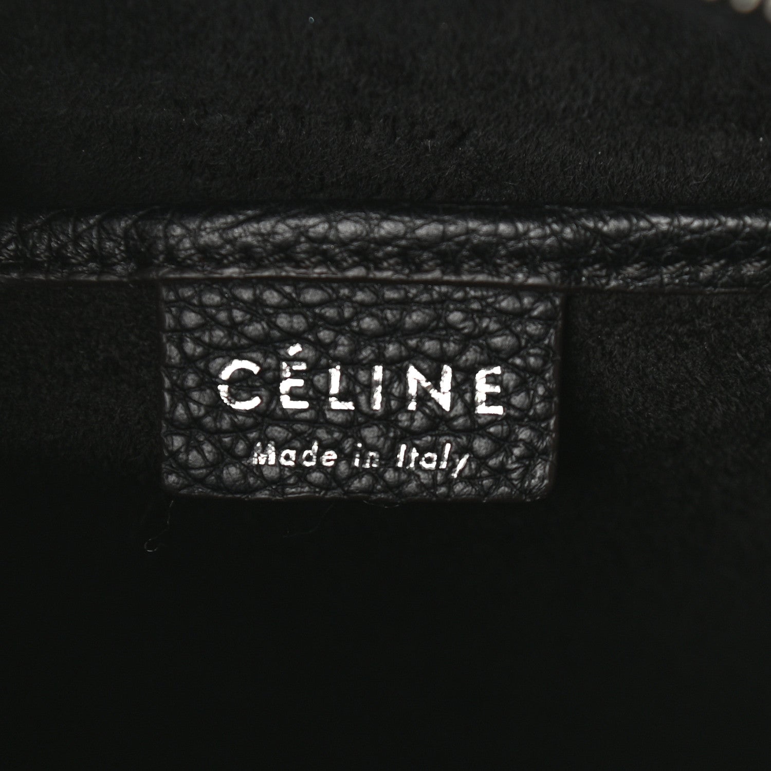 Celine Drummed Calfskin Nano Luggage Black 6 of 10