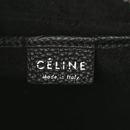 Celine Drummed Calfskin Nano Luggage Black 6 of 10
