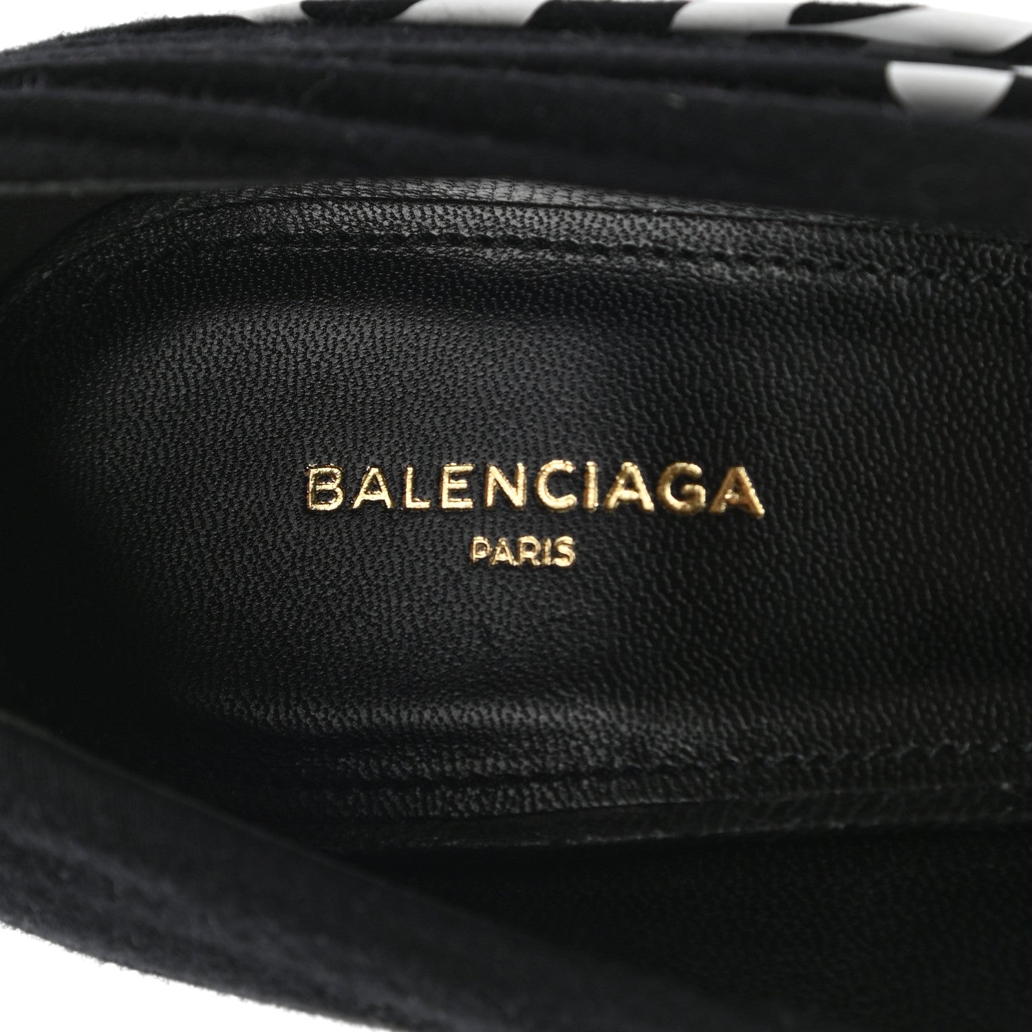 Balenciaga Jersey Crepe Political Campaign Logo Knife 115 Pointed Pumps 36.5 Black White Rouge 7 of 8