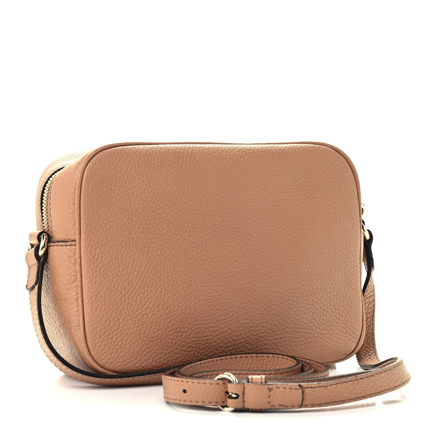 Pebbled Calfskin Small Soho Disco Bag Camelia