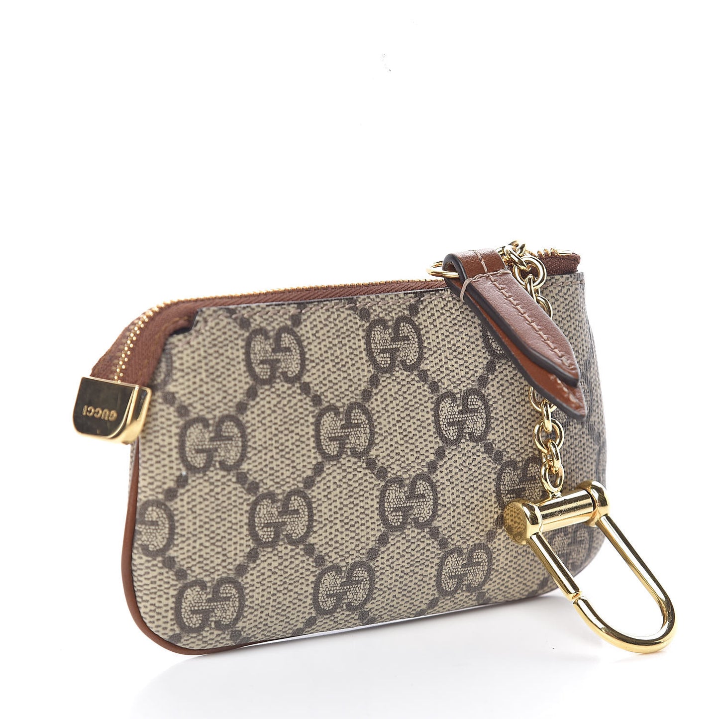 GG Supreme Monogram Key Case Brown