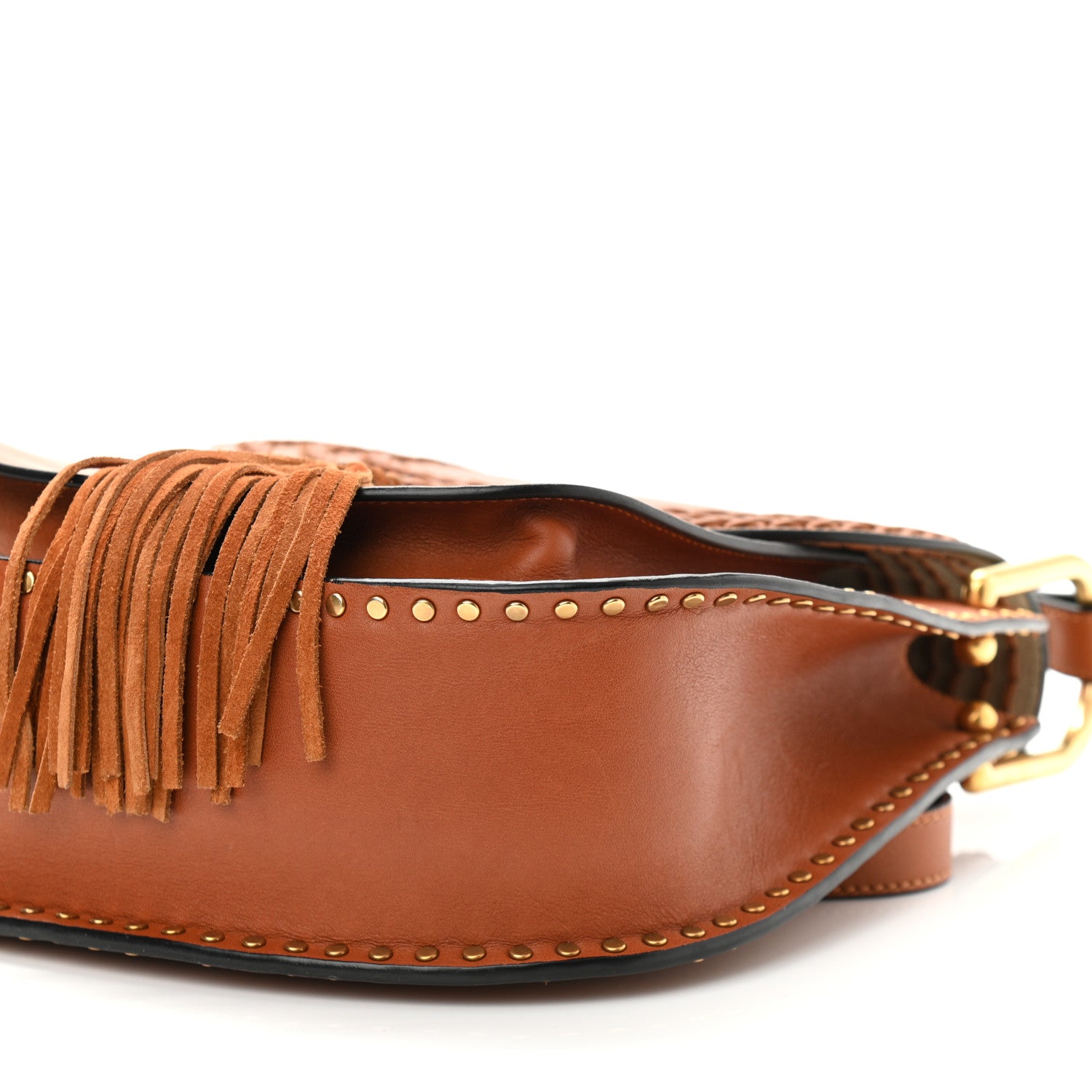 Chloe Calfskin Braided Medium Hudson Shoulder Bag Caramel 10 of 10