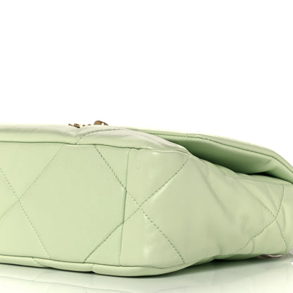 Chanel Lambskin Quilted Medium Chanel 19 Flap Light Green 10 of 11