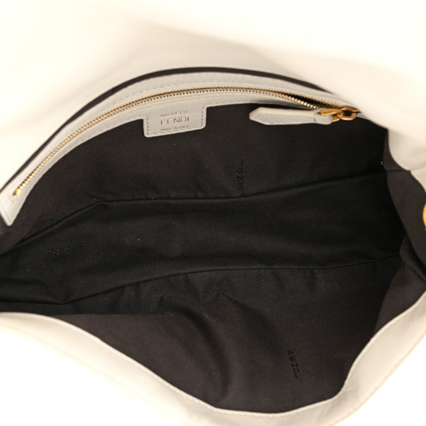 Nappa FF 1974 Embossed Baguette White