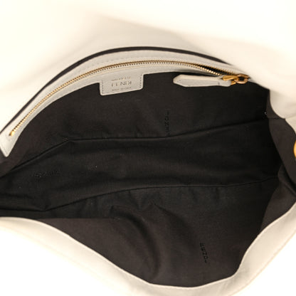 Fendi Nappa FF 1974 Embossed Baguette White 4 of 9