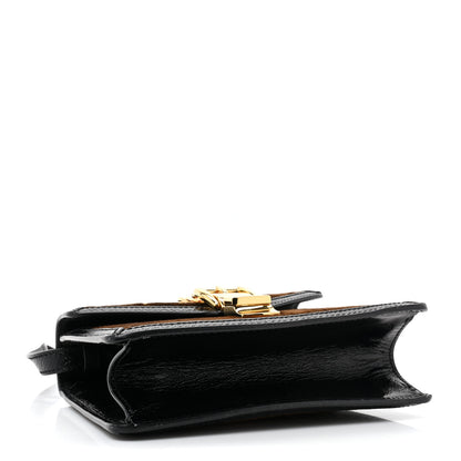 Gucci Velvet GG Monogram Web Mini Sylvie Top Handle Bag Brown Black Oro Vecchio 4 of 11
