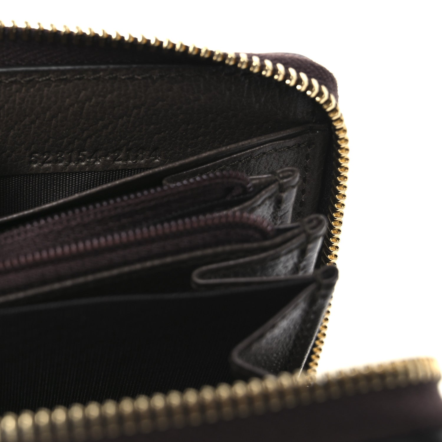 Gucci GG Supreme Monogram Web Ophidia Zip Around Wallet Brown 7 of 8