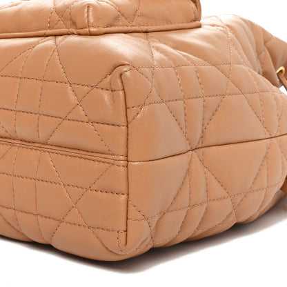 Christian Dior Lambskin Cannage Small Caro Bucket Bag Light Gold 9 of 9