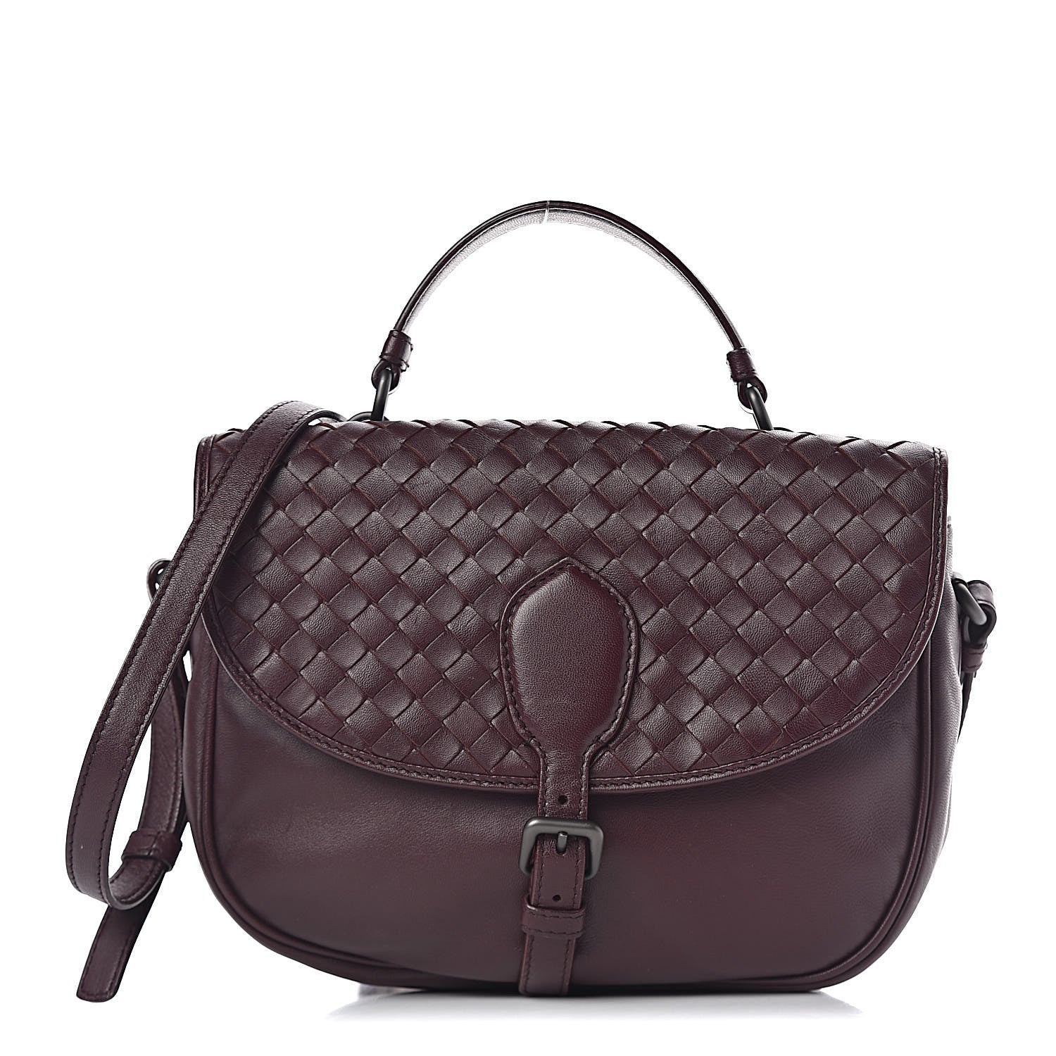 Bottega Veneta Nappa Intrecciato Double Sided Crossbody Bag Aubergine 1 of 13