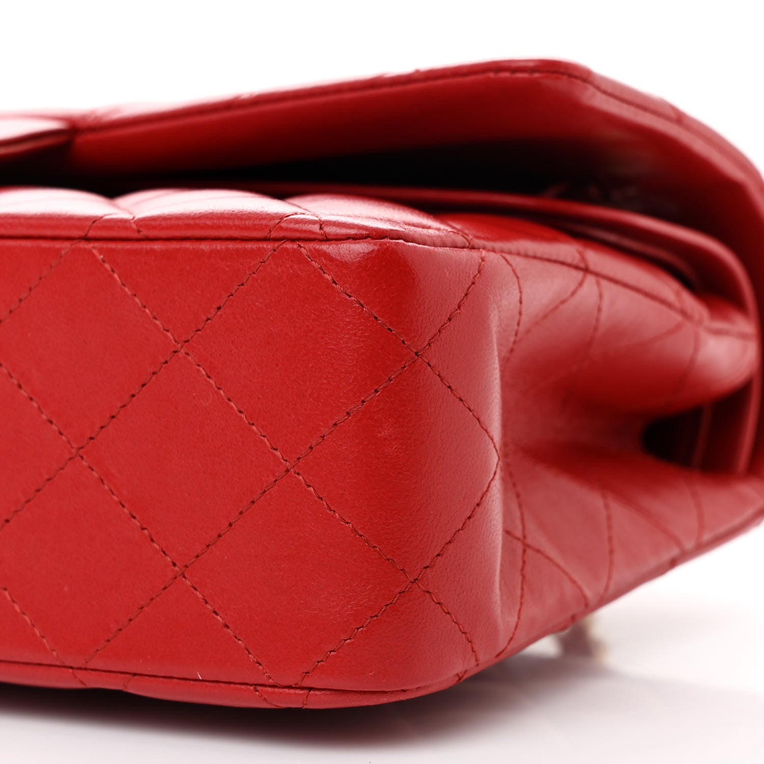 Chanel Lambskin Quilted Medium Double Flap Red 10 of 10