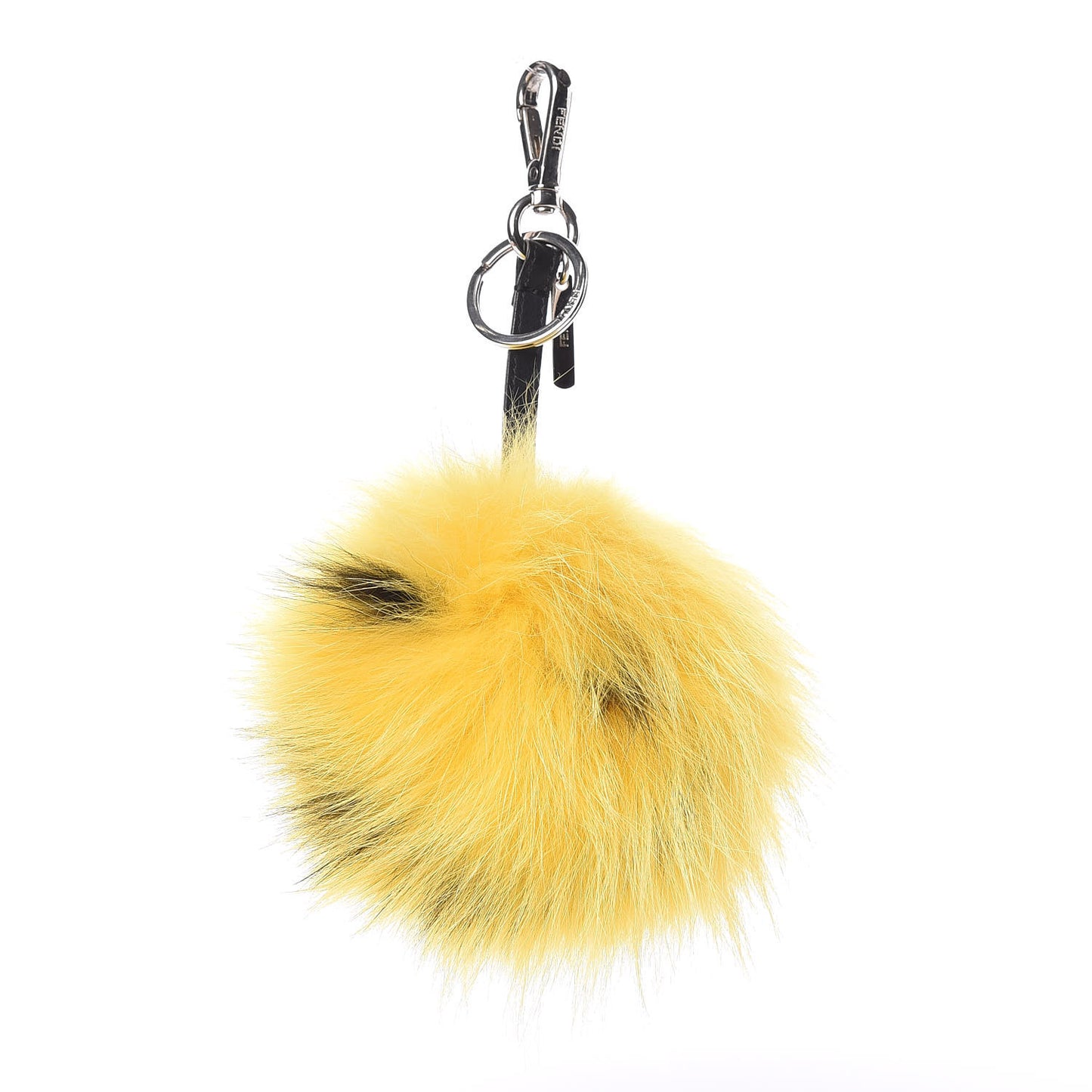 Fox Fur Smiley Bag Charm Yellow