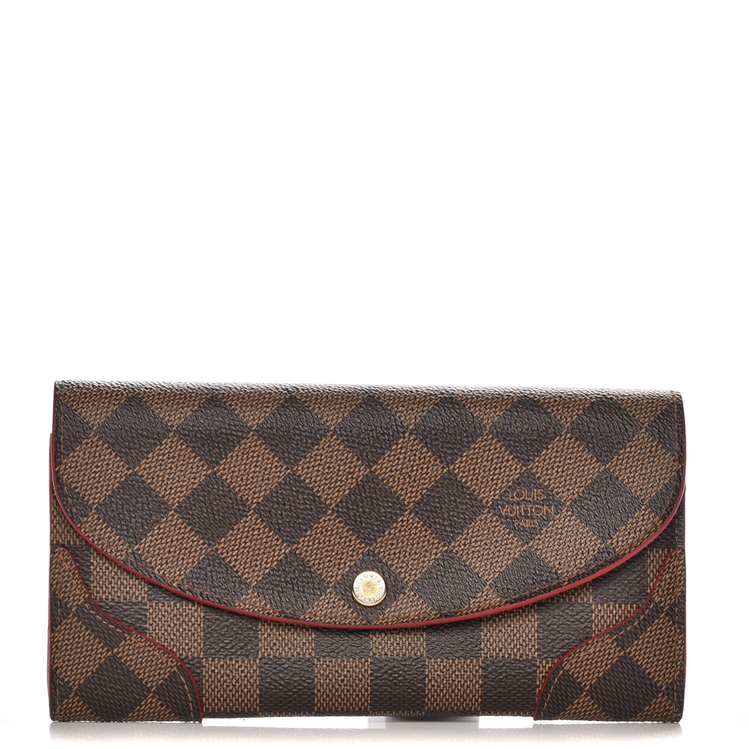 Louis Vuitton Damier Ebene Caissa Wallet Cherry 1 of 8