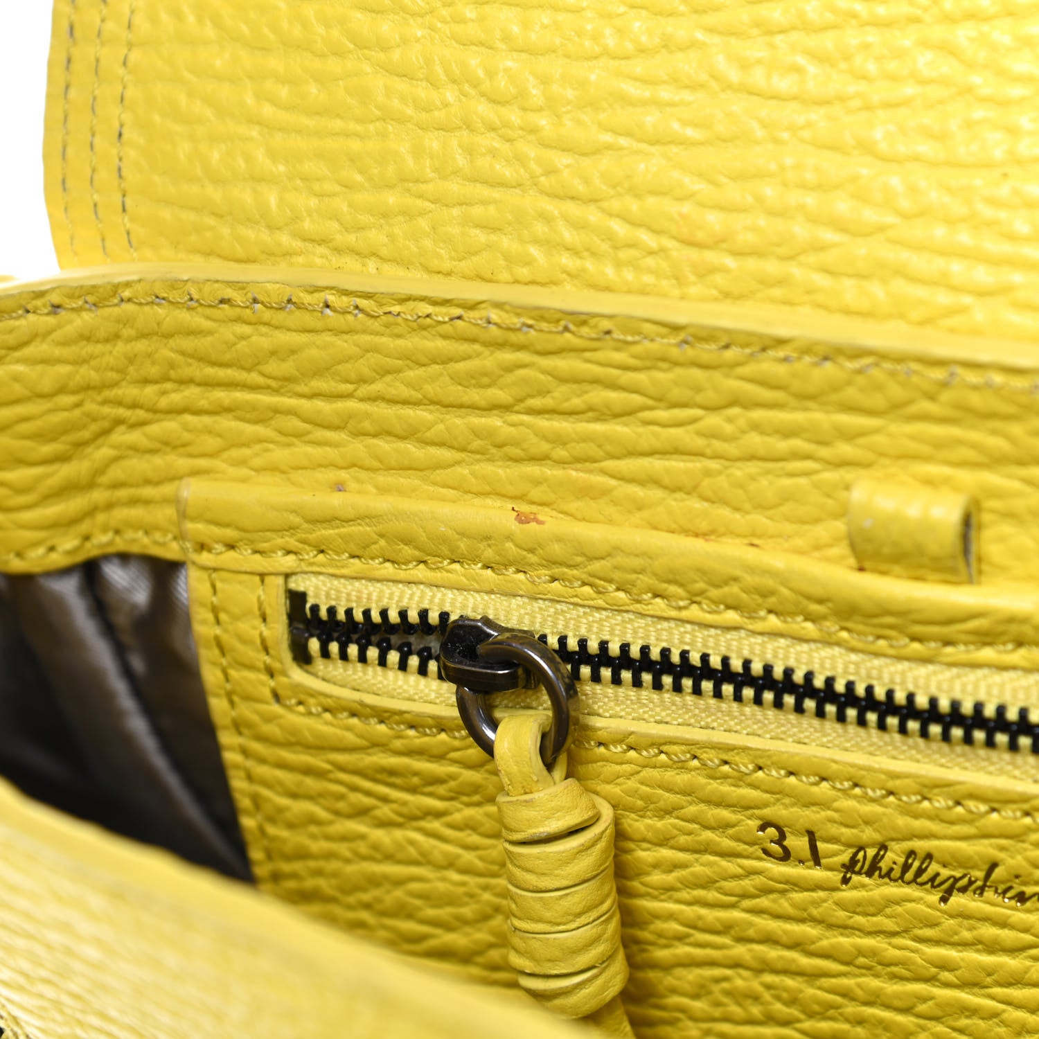 3.1 Phillip Lim Textured Calfskin Mini Pashli Satchel Yellow 6 of 8