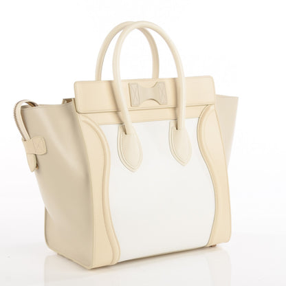 Celine Smooth Calfskin Mini Tri-Color Luggage White 3 of 9