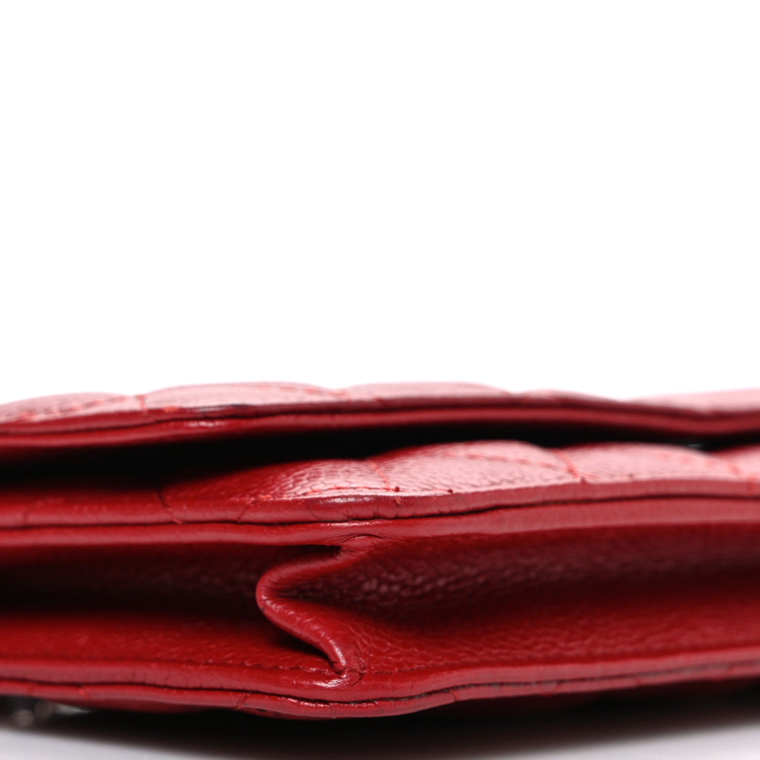Chanel Caviar Quilted Wallet on Chain WOC Red 10 of 12