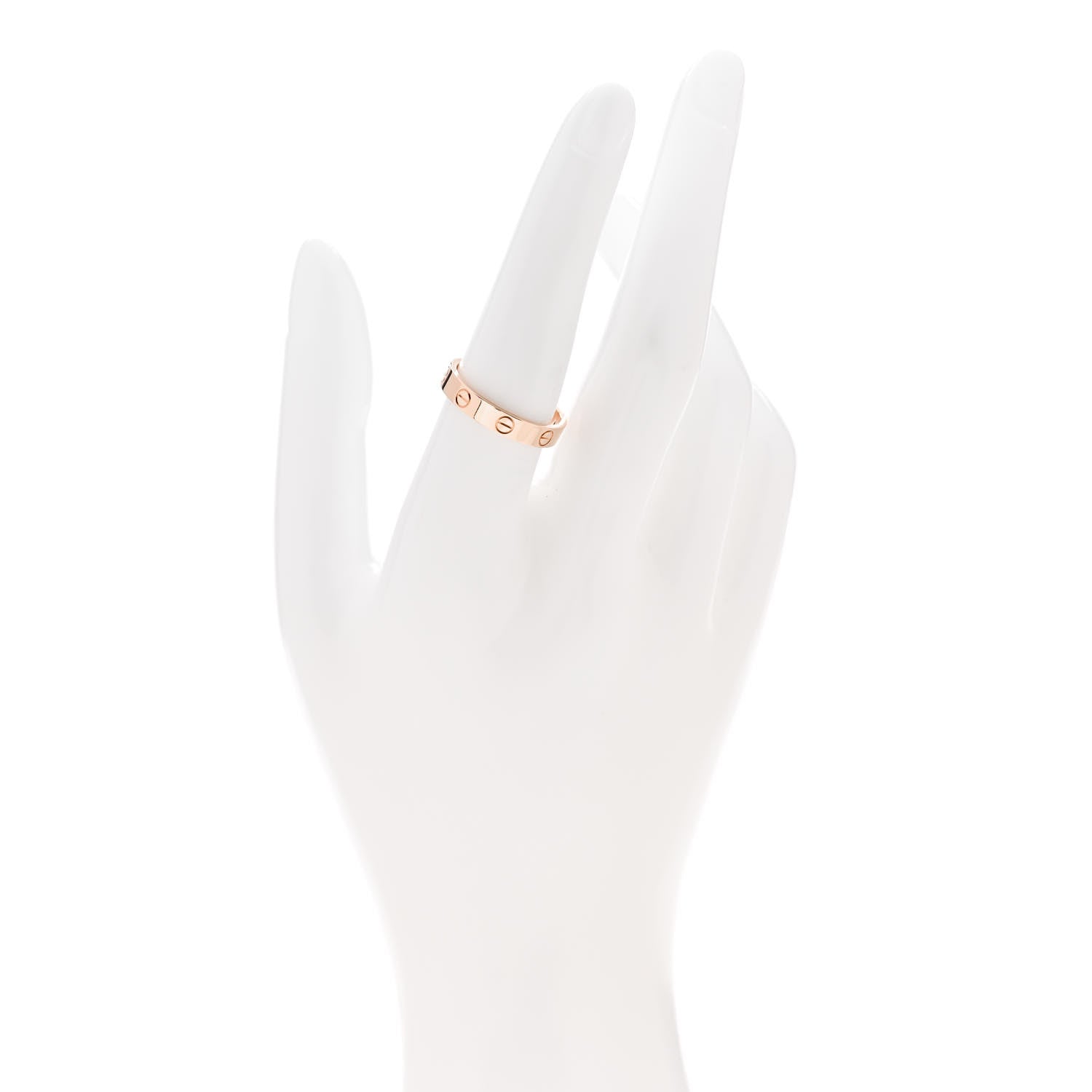 Cartier 18K Pink Gold 3.5mm LOVE Wedding Band Ring 56 7.5 2 of 4