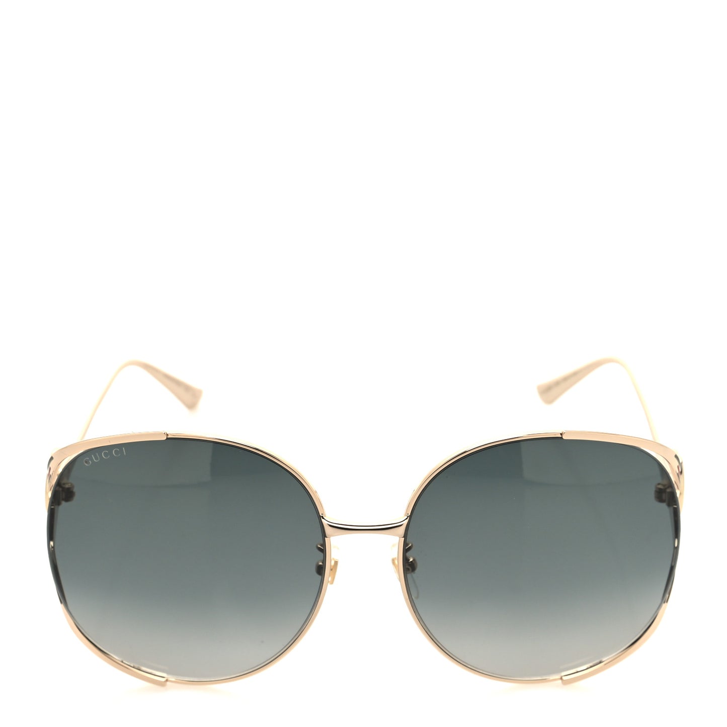 Metal Oversized Round Frame GG0225S Sunglasses Gold