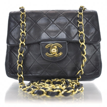 Chanel Lambskin Quilted Mini Flap Black 1 of 10