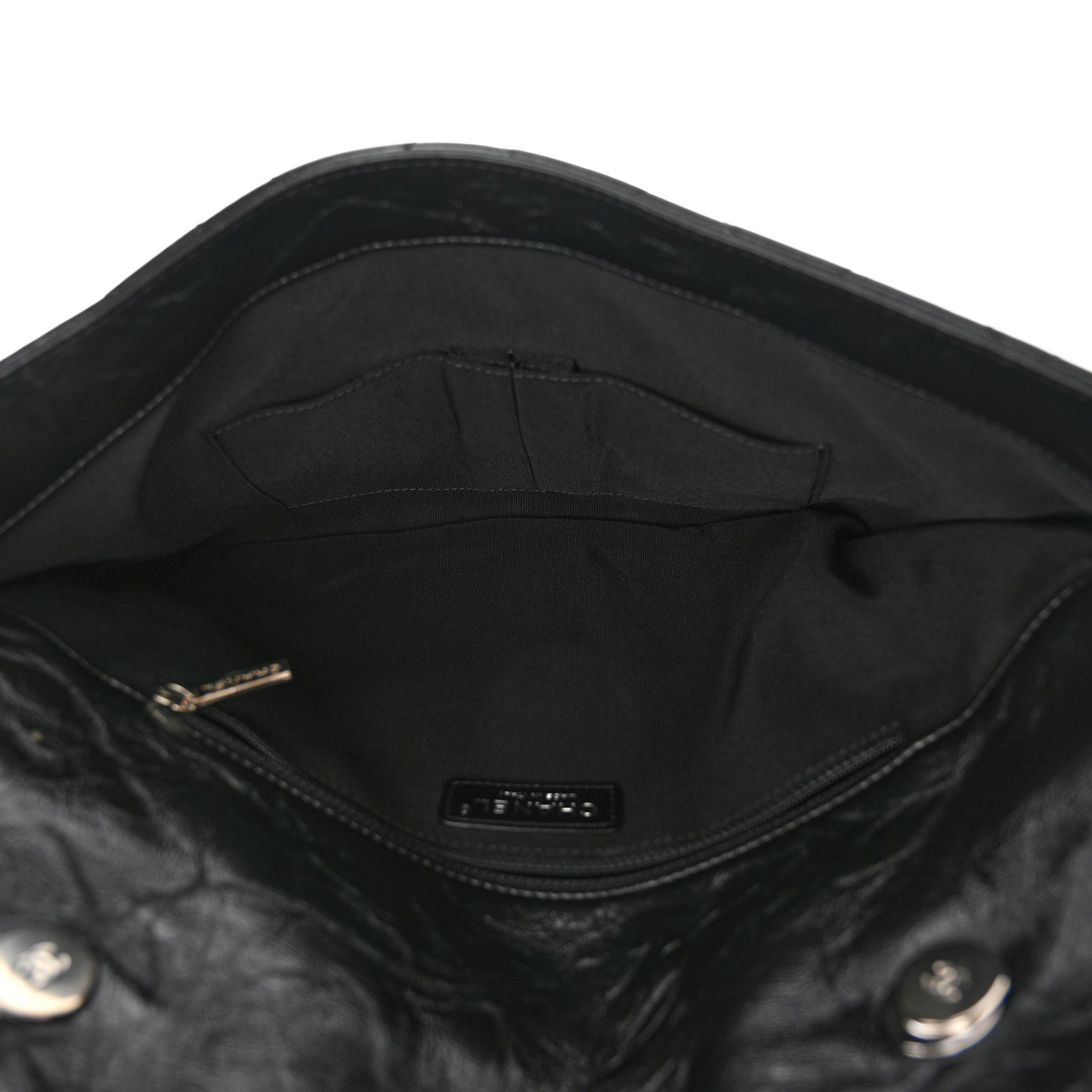 Chanel Metallic Crumpled Calfskin Big Bang Large Flap Bag Black 5 of 10