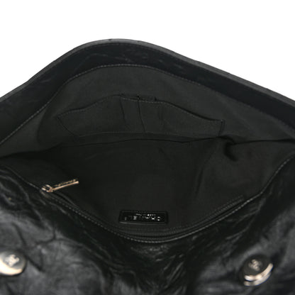 Chanel Metallic Crumpled Calfskin Big Bang Large Flap Bag Black 5 of 10