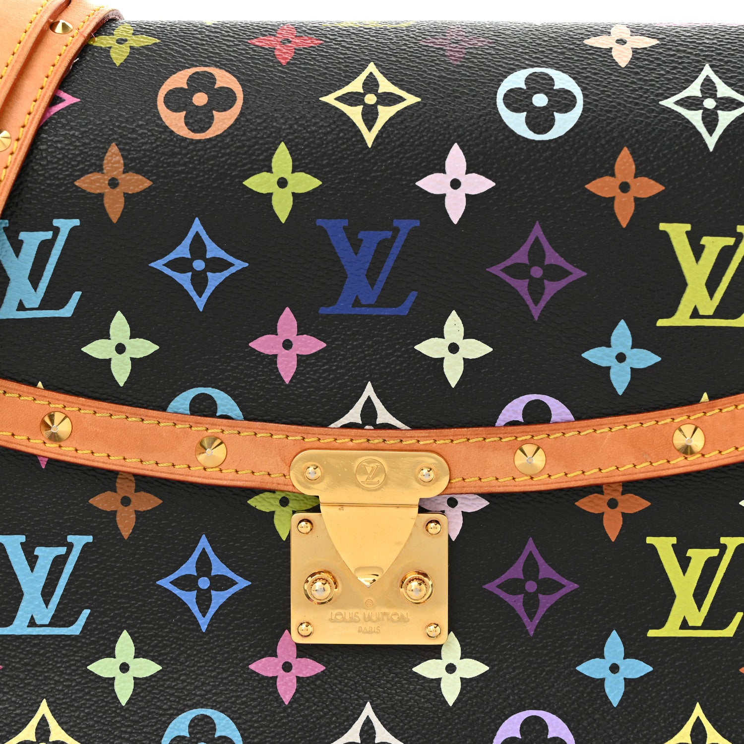 Louis Vuitton Monogram Multicolor Sologne Black 7 of 10