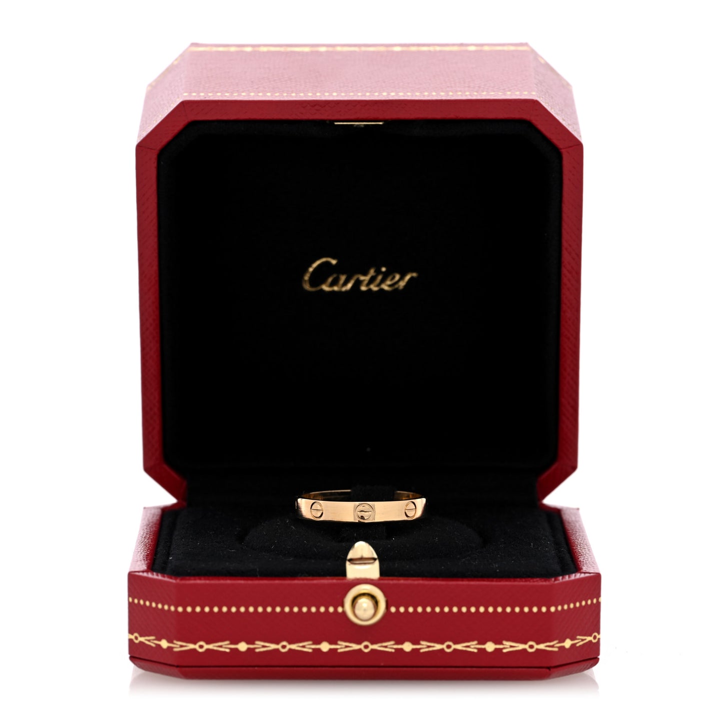 18K Yellow Gold 3.5mm LOVE Wedding Band Ring 62 10
