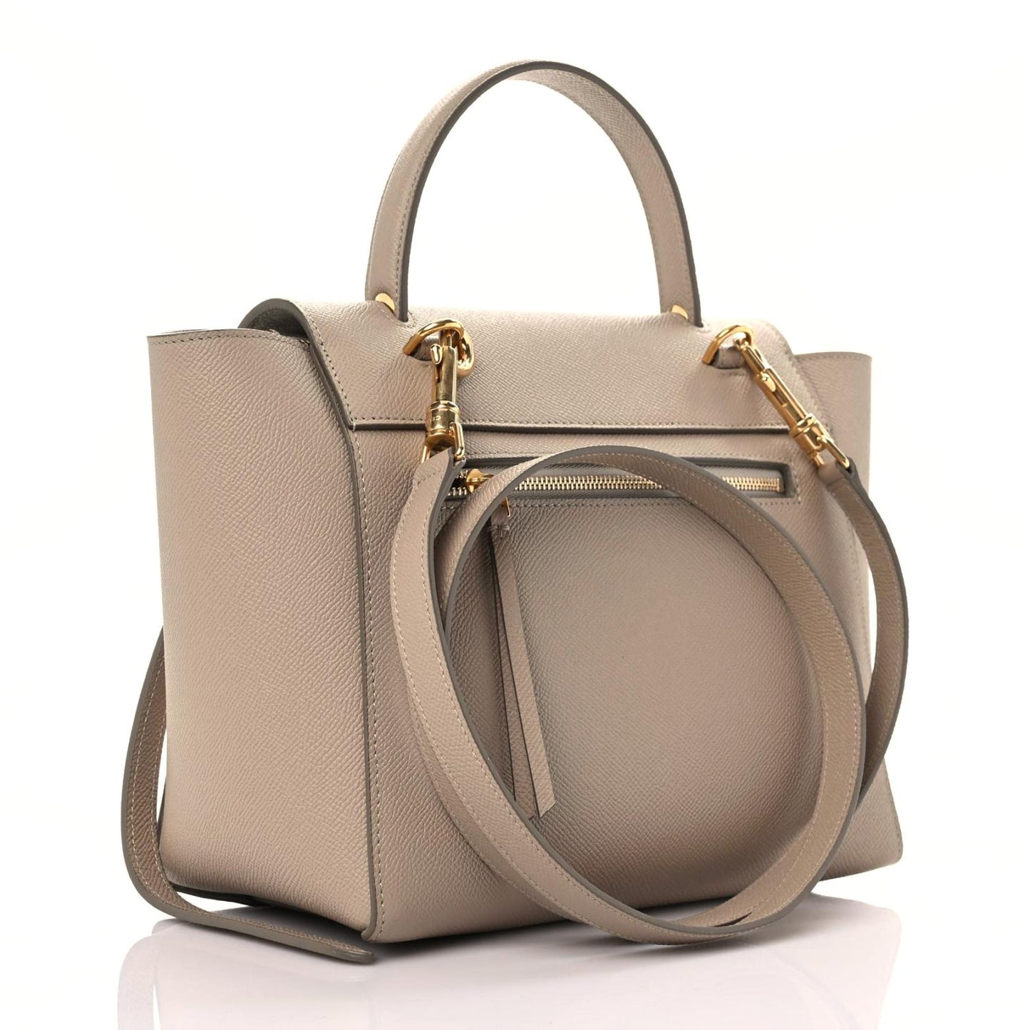 Grained Calfskin Micro Belt Bag Light Taupe