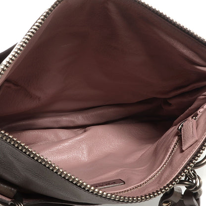 Prada Leather Zip Tote Fumo 6 of 11