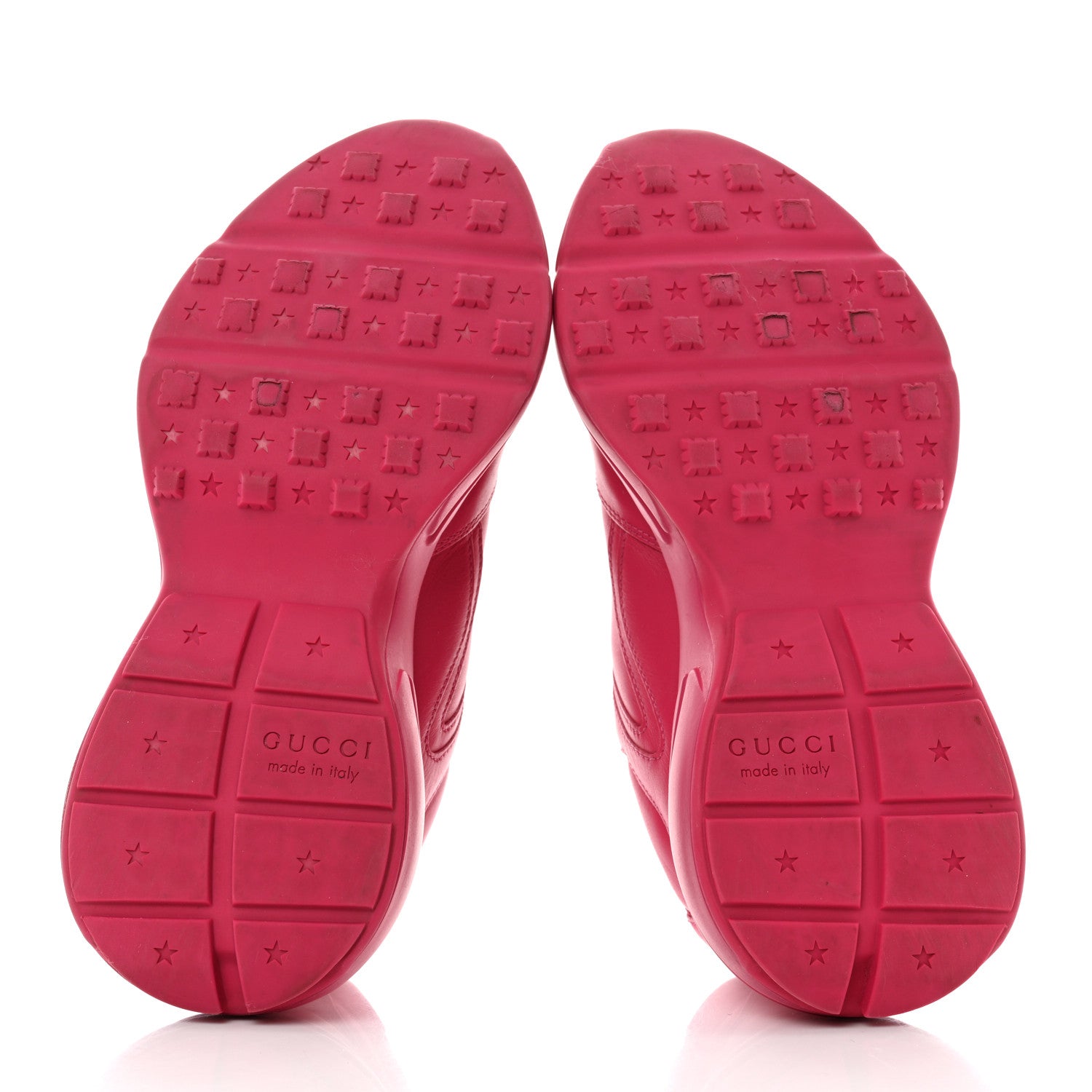 Gucci Calfskin Logo Womens Rhyton Sneakers 38 Box Pink 5 of 10