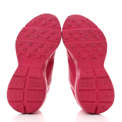 Gucci Calfskin Logo Womens Rhyton Sneakers 38 Box Pink 5 of 10