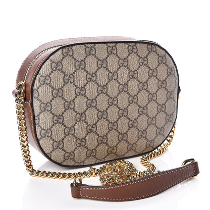 Gucci GG Supreme Monogram Floral Embroidered Mini Chain Shoulder Bag Beige Tuscany 3 of 17