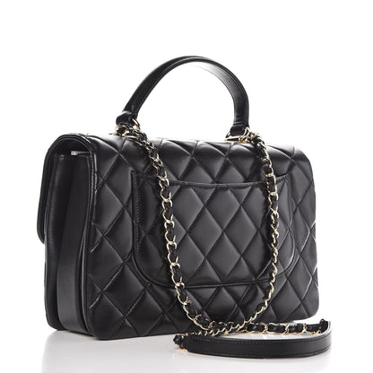Chanel Lambskin Quilted Medium Trendy CC Flap Dual Handle Bag Black 3 of 8